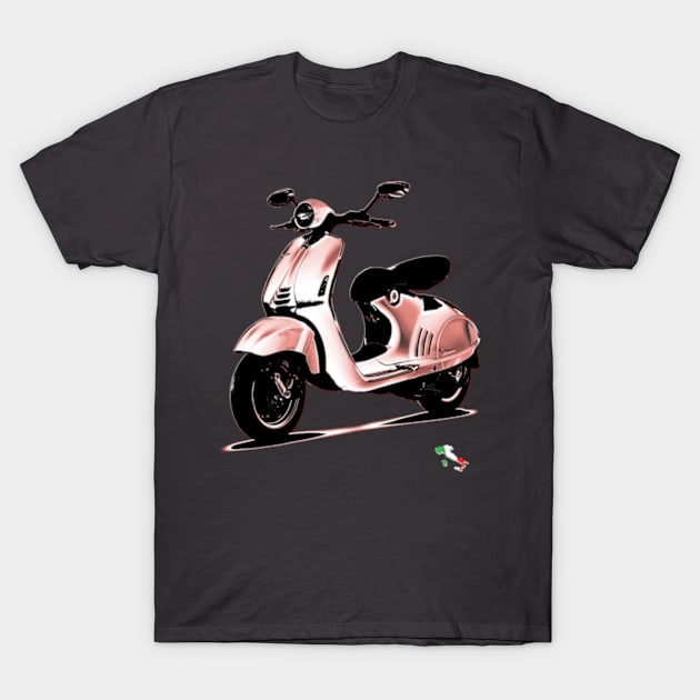 Vespa Italia flag T-Shirt by hottehue